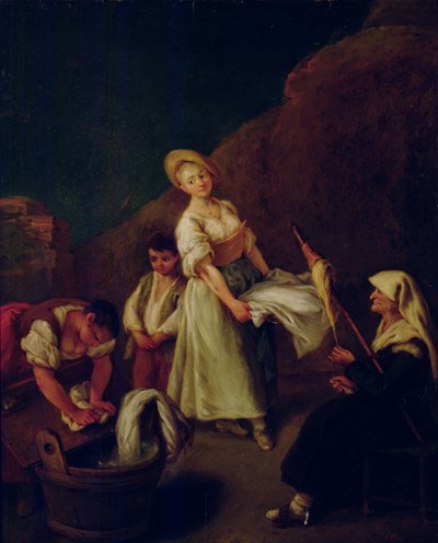 Women Washing and Spinning by Pietro Longhi